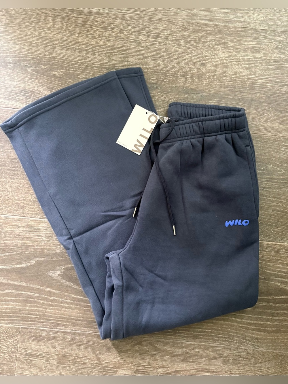 Wilo the Label Wide Leg Trackpant - Medium NEW! Navy
